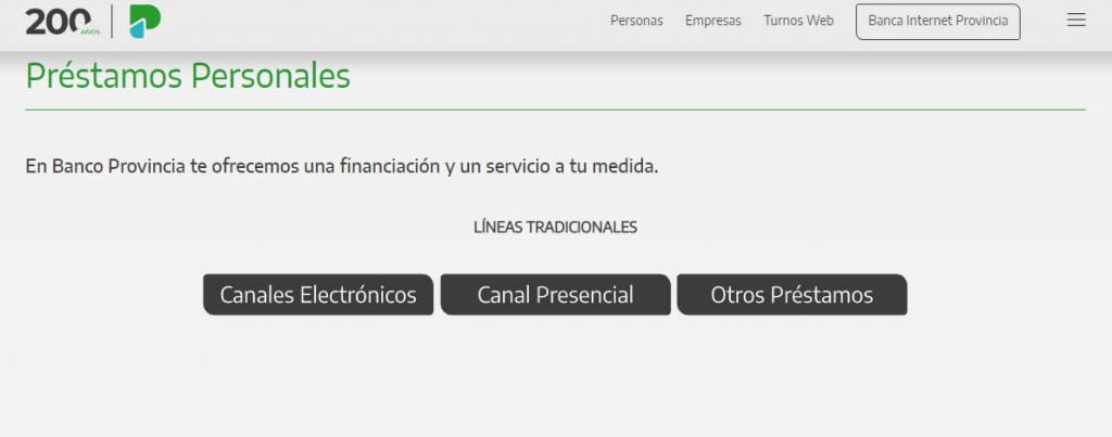 creditos banco provincia