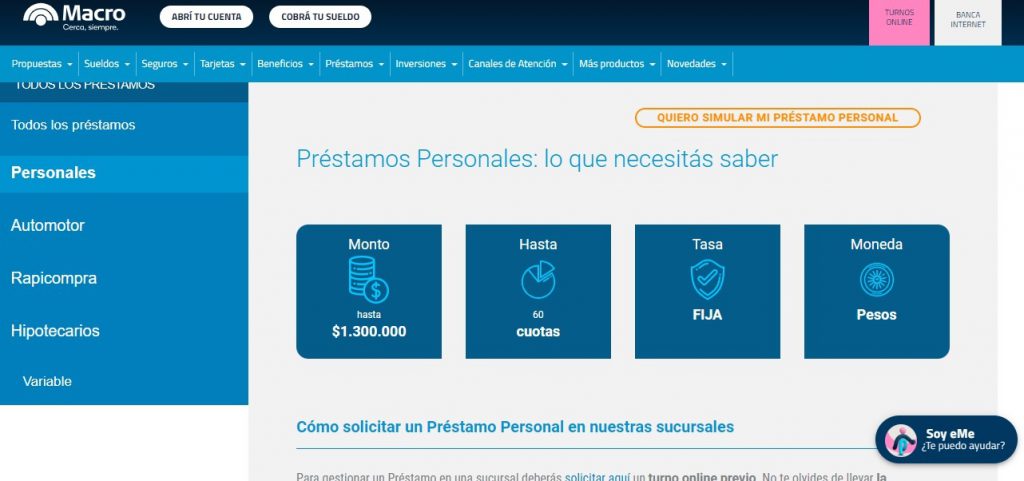 prestamos macro online